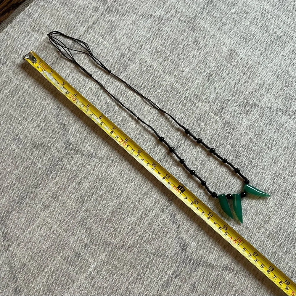 Ocean Blue Solstice Glass Spiral Necklace - Picture 6 of 6